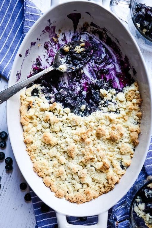 Blueberry Cake Mix Cobbler
