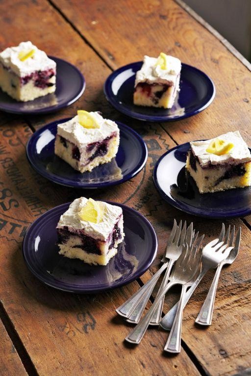 Blueberry Lemonade Poke Cake