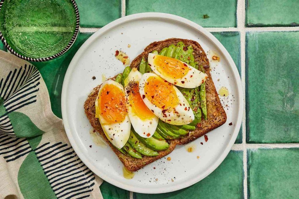 Boiled Eggs with Avocado Slices