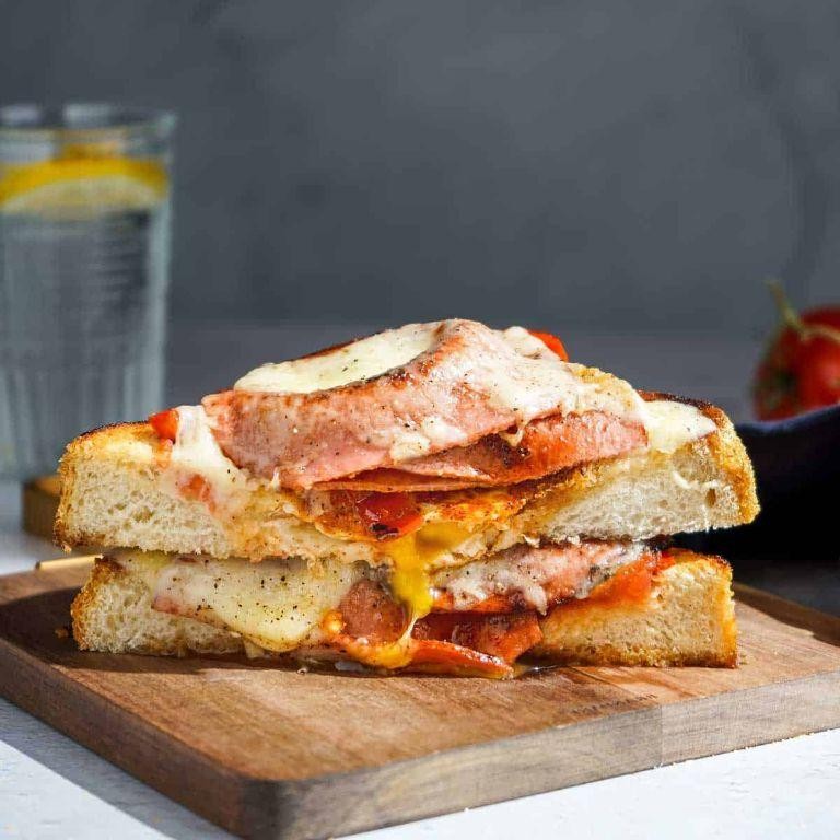 Bologna and Egg Breakfast Sandwich