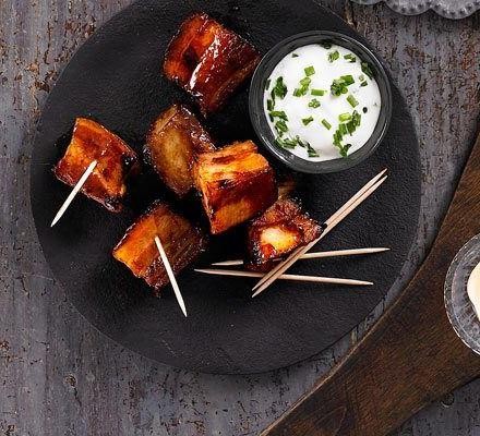 Bourbon Glazed Pork Bites