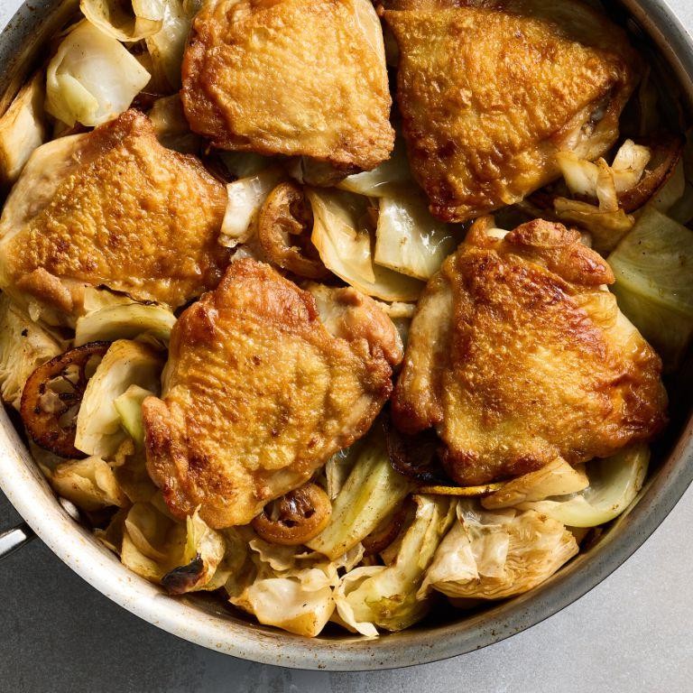 Braised Cabbage and Chicken