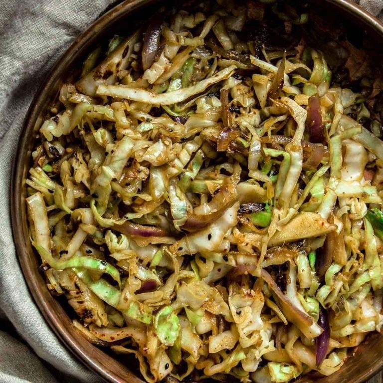Braised Cabbage with Ginger and Soy