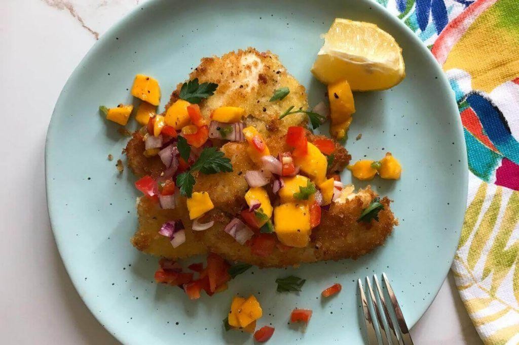 Breaded Tilapia with Mango Salsa