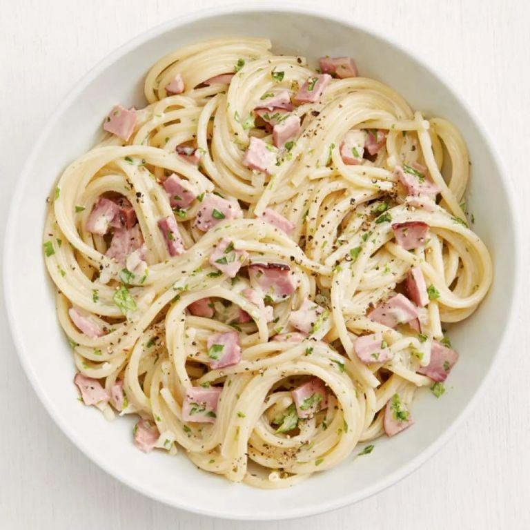 Brie and Ham Pasta