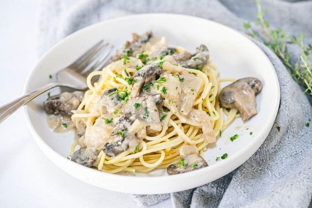 Brie and Mushroom Pasta