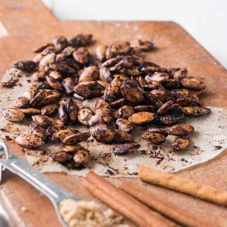 Brown Sugar and Cinnamon Roasted Pumpkin Seeds