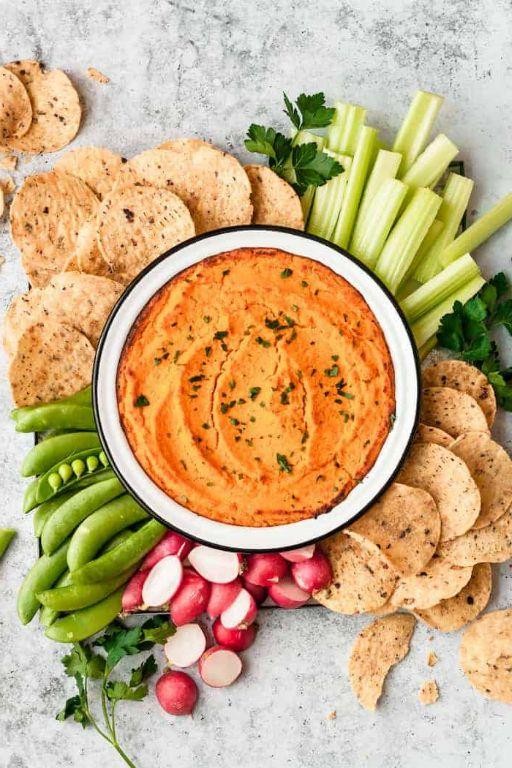 Buffalo Cauliflower Veggie Dip