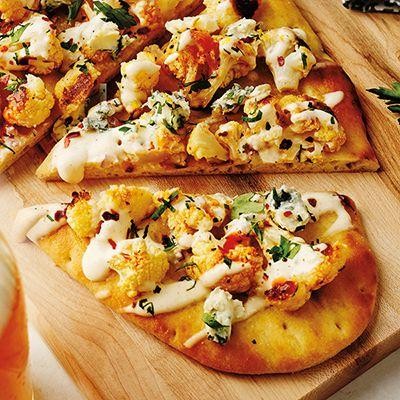 Buffalo Cauliflower and Blue Cheese Flatbread