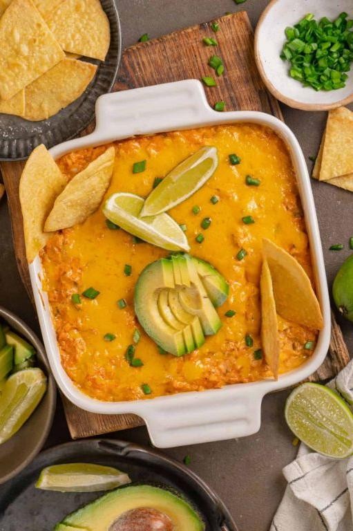 Buffalo Chicken Dip with Avocado