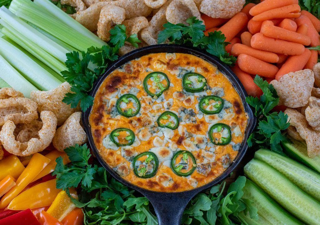 Buffalo Chicken Dip with Jalapenos