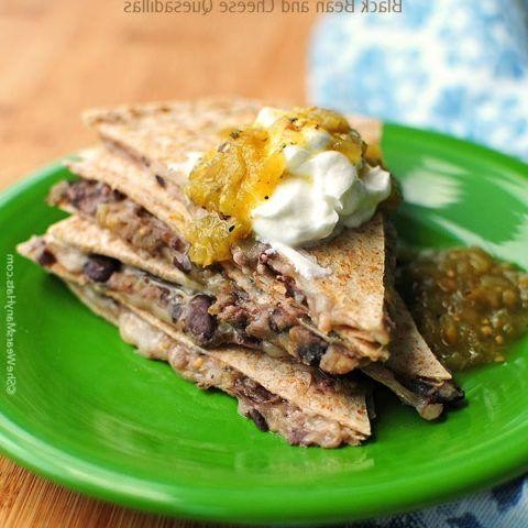 Bush Bean and Cheese Quesadillas