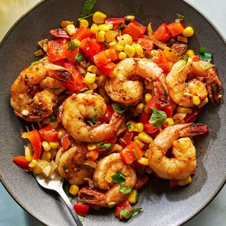 Cajun Shrimp and Corn Saute