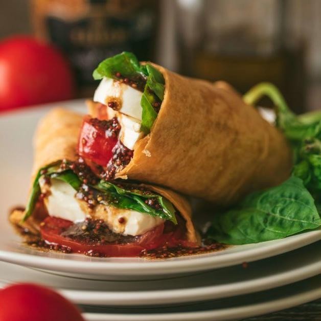 Caprese Wrap with Balsamic Glaze