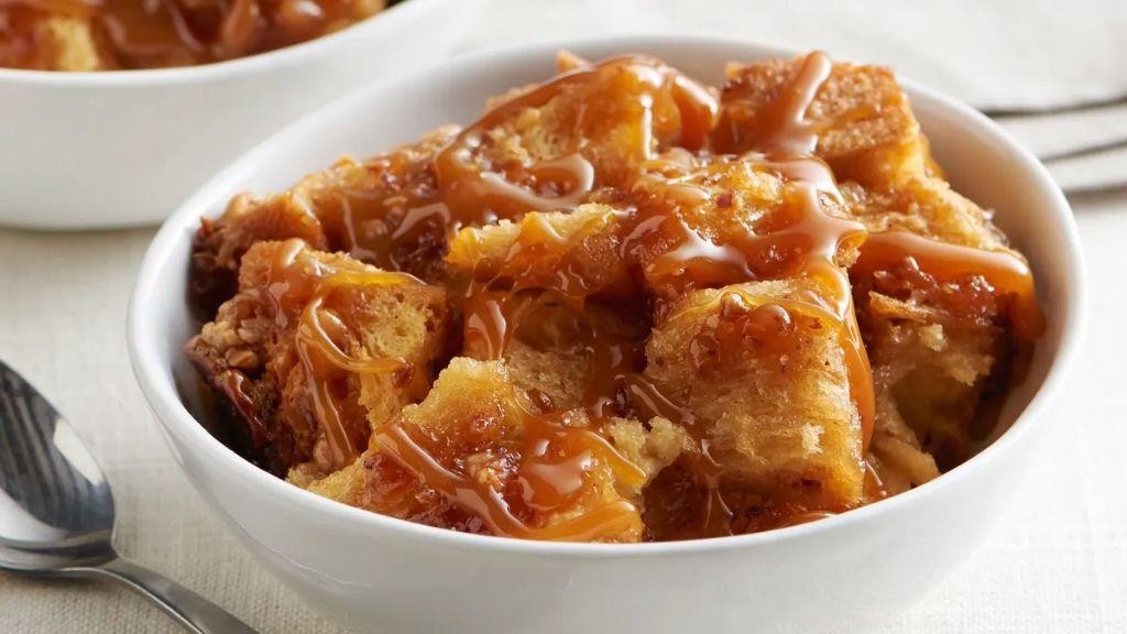 Caramel Bits Bread Pudding