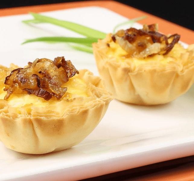Caramelized Onion and Goat Cheese Phyllo Shells