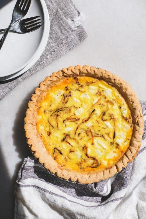 Caramelized Onion and Goat Cheese Quiche