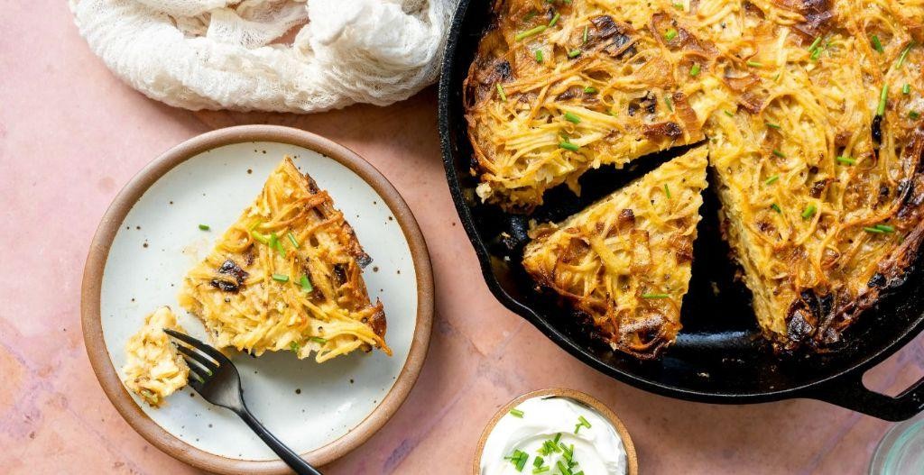 Caramelized Onion and Potato Kugel