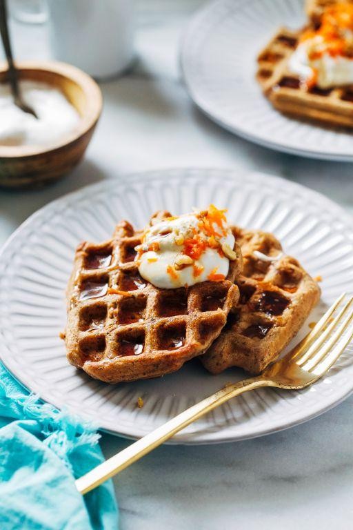 Carrot Cake Gluten-Free Waffles