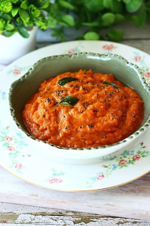 Carrot Chutney for Dosa
