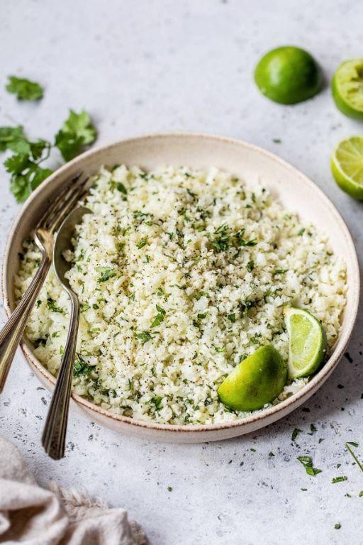 Cauliflower Rice Salad with Lime and Cilantro