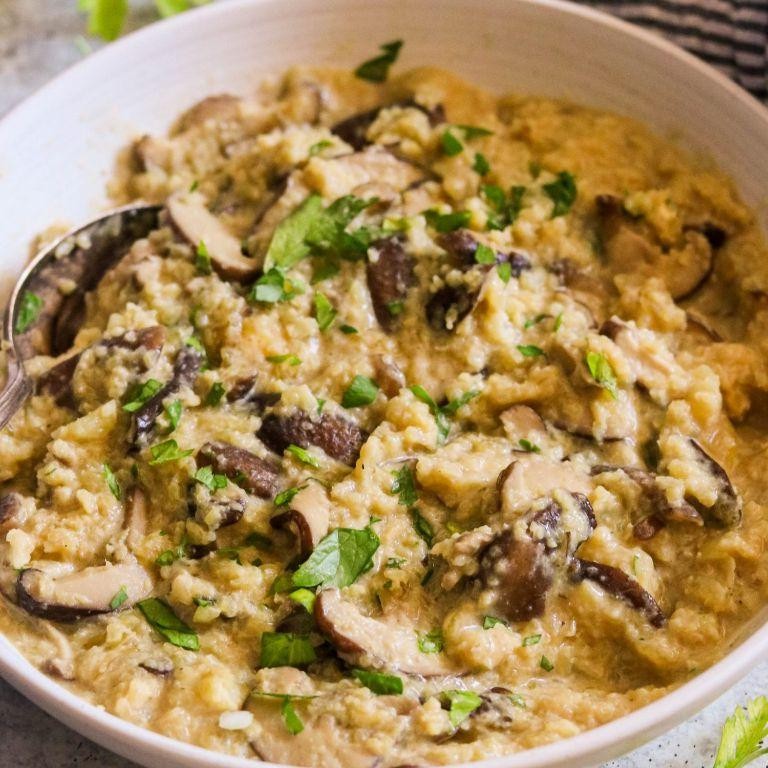 Cauliflower Risotto with Mushrooms