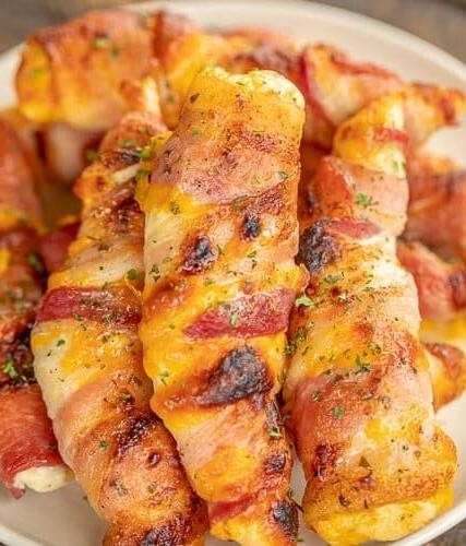 Cheesy Bacon Wrapped Chicken Tenders