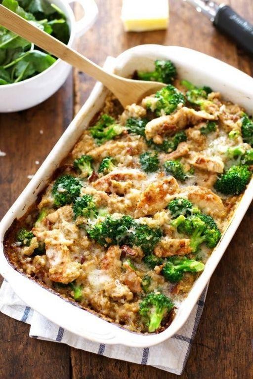 Cheesy Chicken and Quinoa Bake