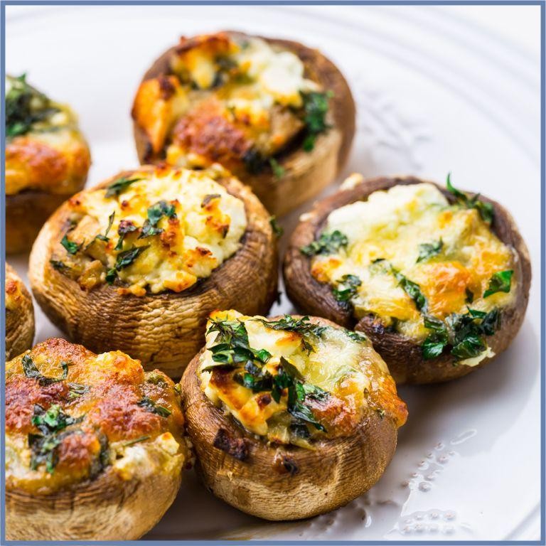 Cheesy Garlic Stuffed Mushrooms