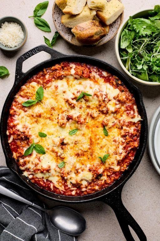 Cheesy Ground Turkey and Rice Skillet