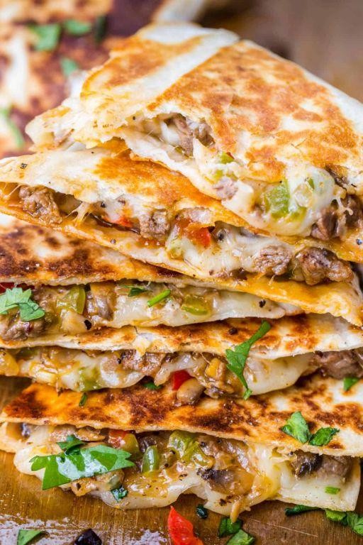 Cheesy Sirloin Cube Quesadillas