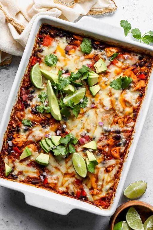 Chicken Enchilada Quinoa Casserole