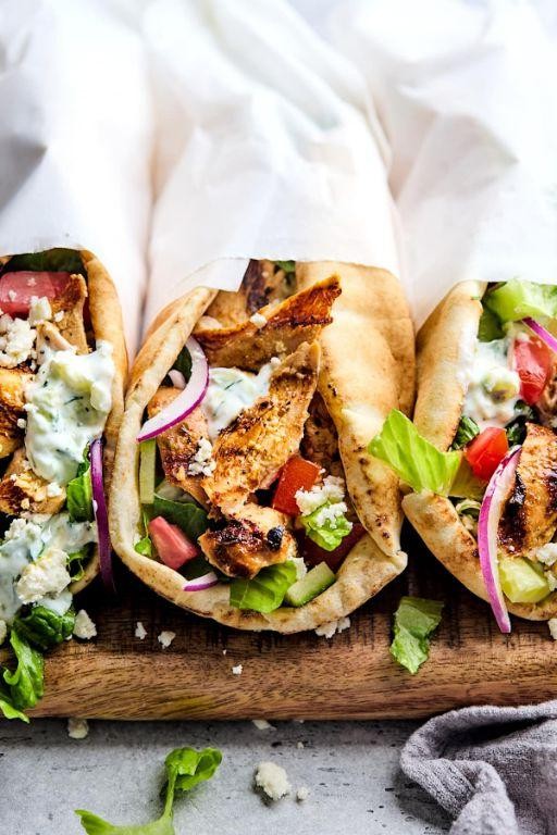Chicken Gyro with Homemade Pita Bread