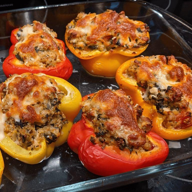 Chicken Lasagna Stuffed Peppers