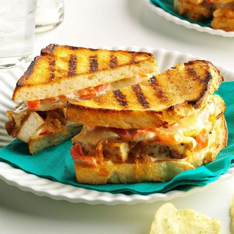 Chicken Panini with Caramelized Onions