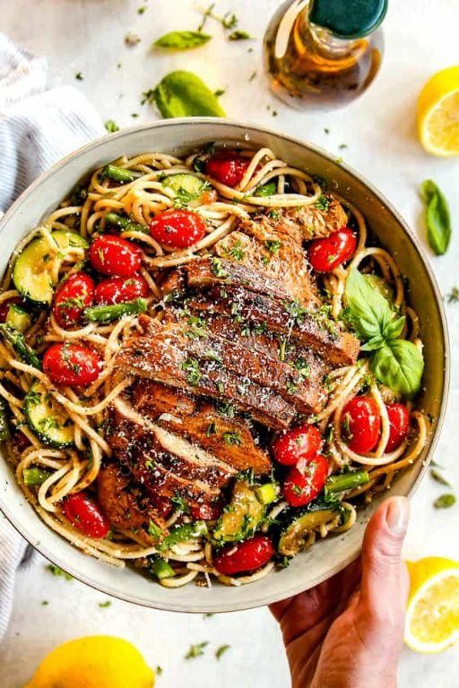 Chicken Parmesan Pasta with Roasted Vegetables