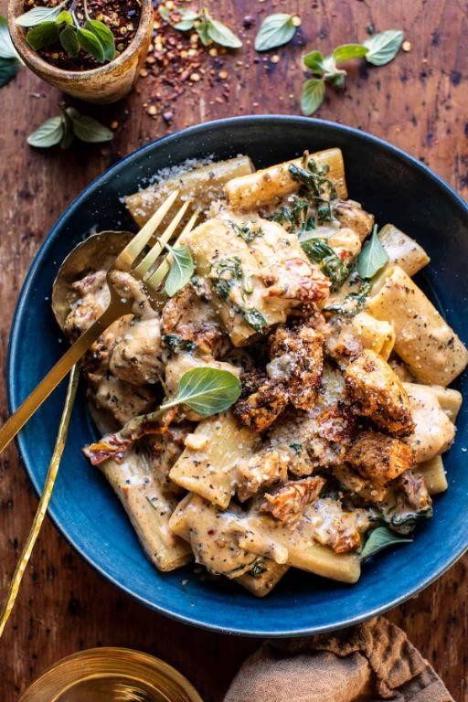 Chicken Parmesan Pasta with Sun-Dried Tomatoes