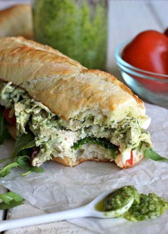 Chicken Pesto Sparkling Sandwich