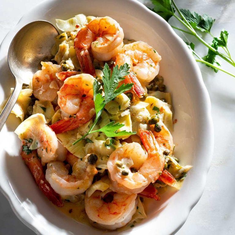 Chicken Scampi with Artichokes and Capers