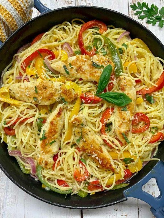 Chicken Scampi with Olives and Herbs