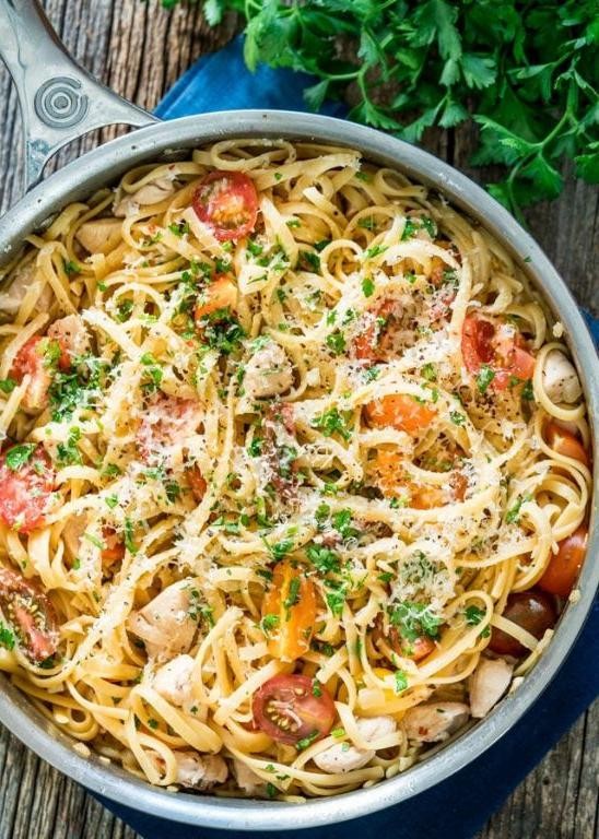 Chicken Scampi with Sun-Dried Tomatoes