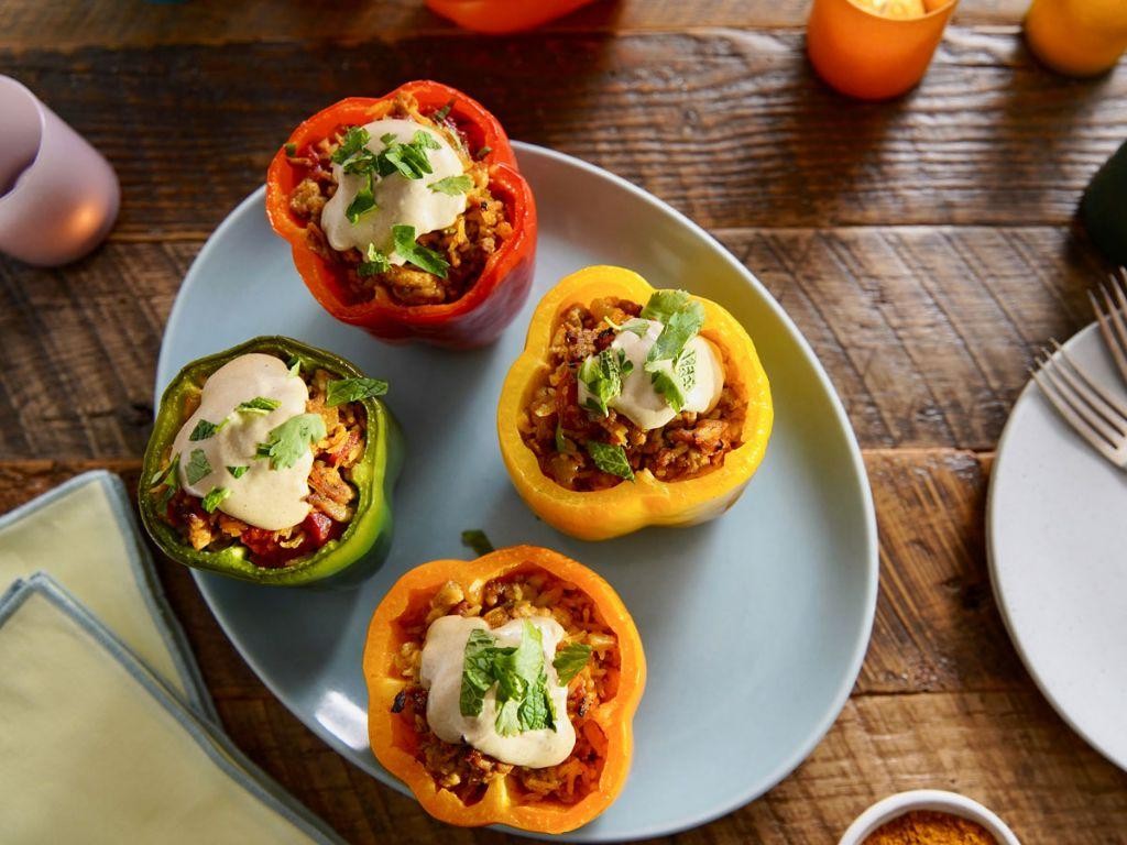 Chicken Shawarma Stuffed Peppers