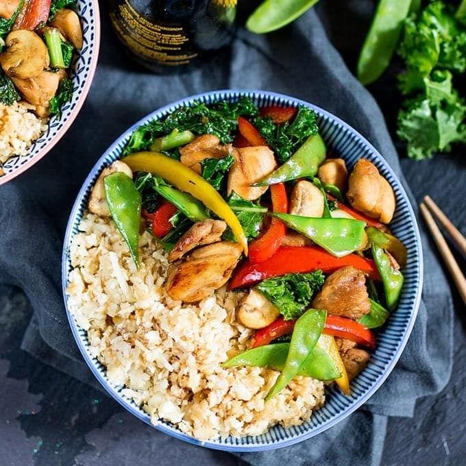 Chicken and Cauliflower Rice Stir Fry