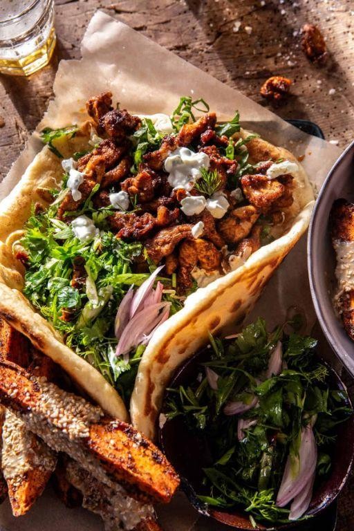 Chicken and Lamb Gyro with Tahini Sauce