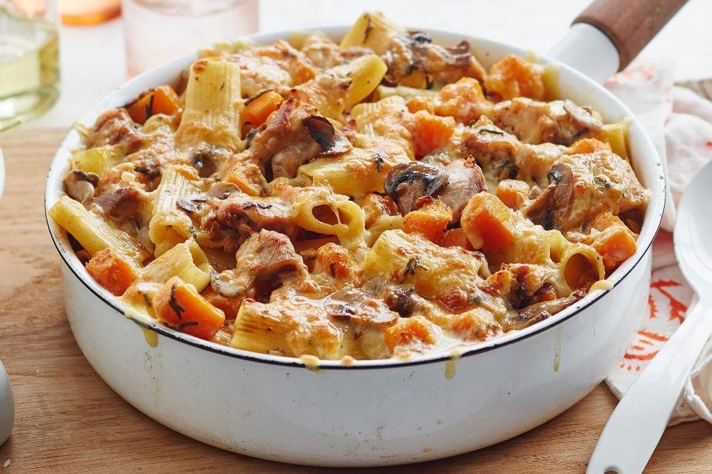 Chicken and Mushroom Pasta Bake