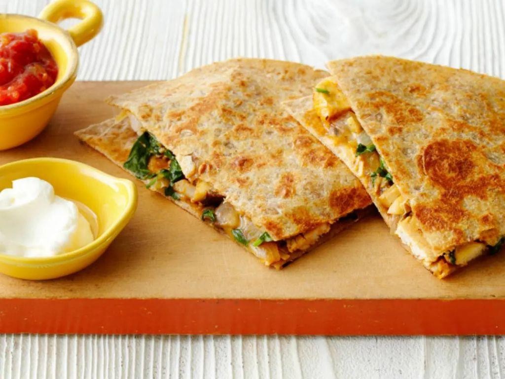 Chicken and Mushroom Quesadillas