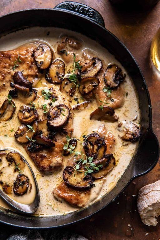 Chicken and Mushrooms with Balsamic Glaze Crock Pot Meal