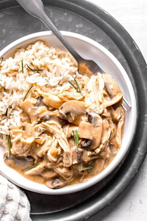 Chicken and Mushrooms with Cream Cheese Crock Pot Recipe