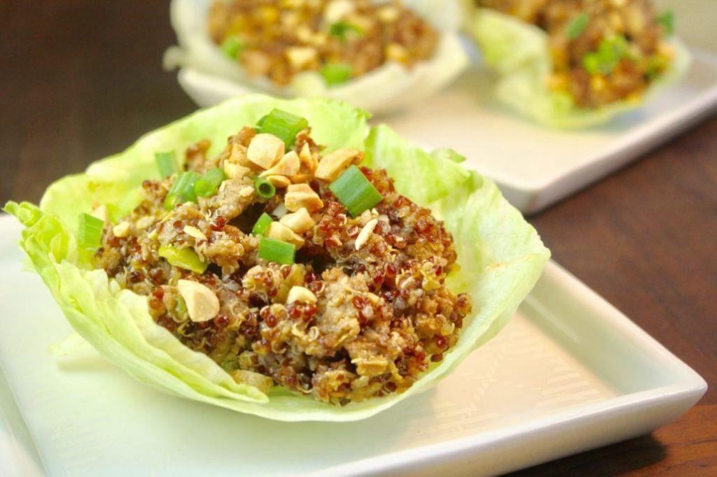 Chicken and Quinoa Lettuce Wraps