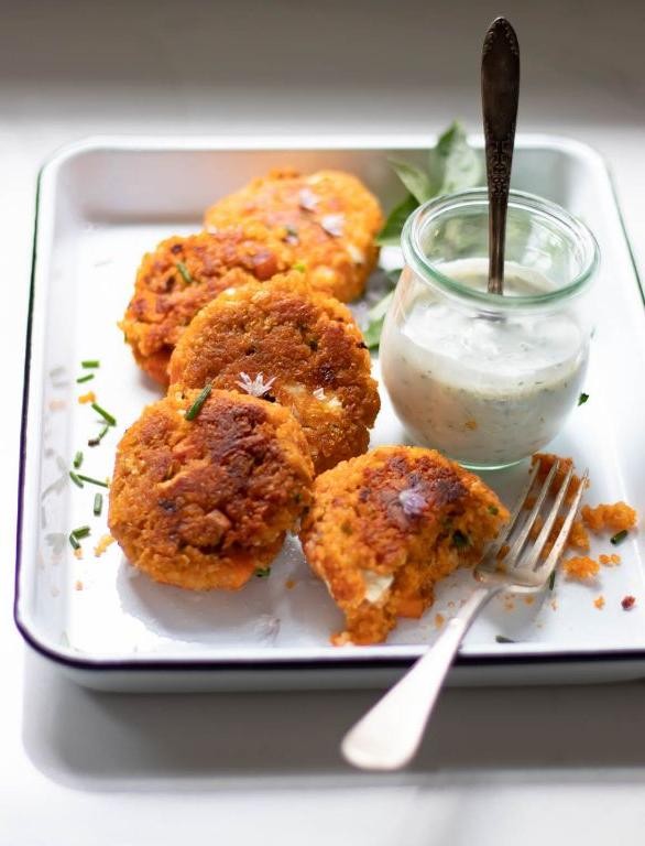 Chicken and Quinoa Patties with Sweet Potato